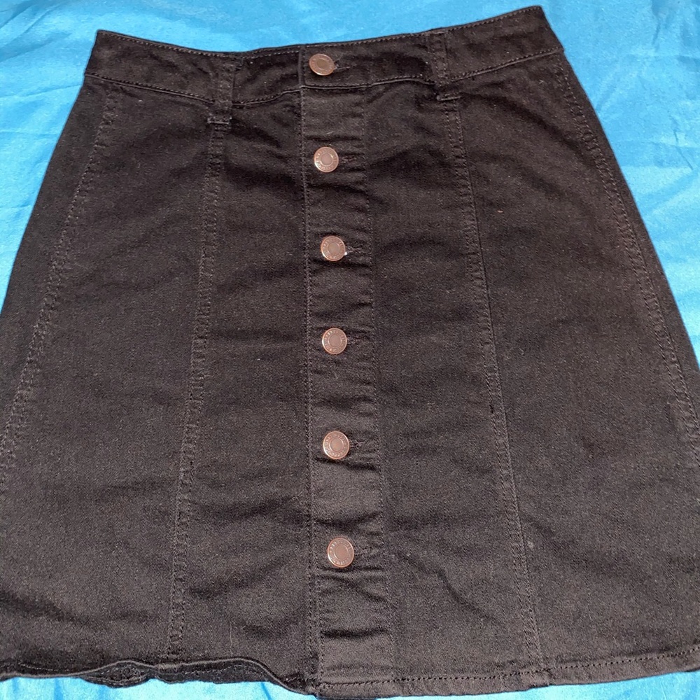 Black Jean Skirt